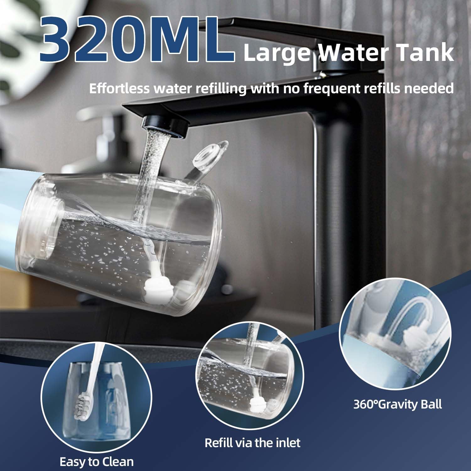 Water Dental Flosser Pick for Teeth Portable Oral Irrigator Rechargeable Travel… — photo 6