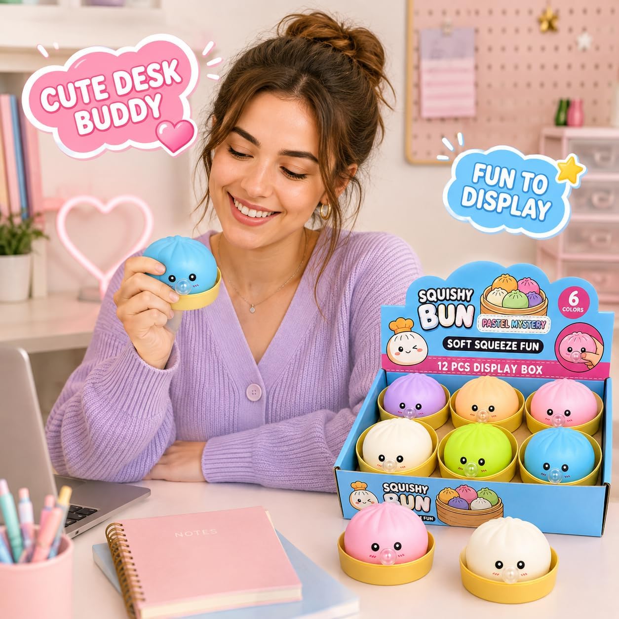 6 Pack Squeeze Bun Fidget Box — photo 2